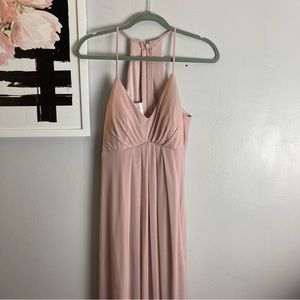 Azazie Blush Light Pink Wedding Guest Dress A10
